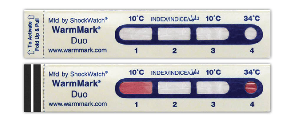 Warmmark® Duo Time Temperature Indicator Model 51036 Deltatrak 