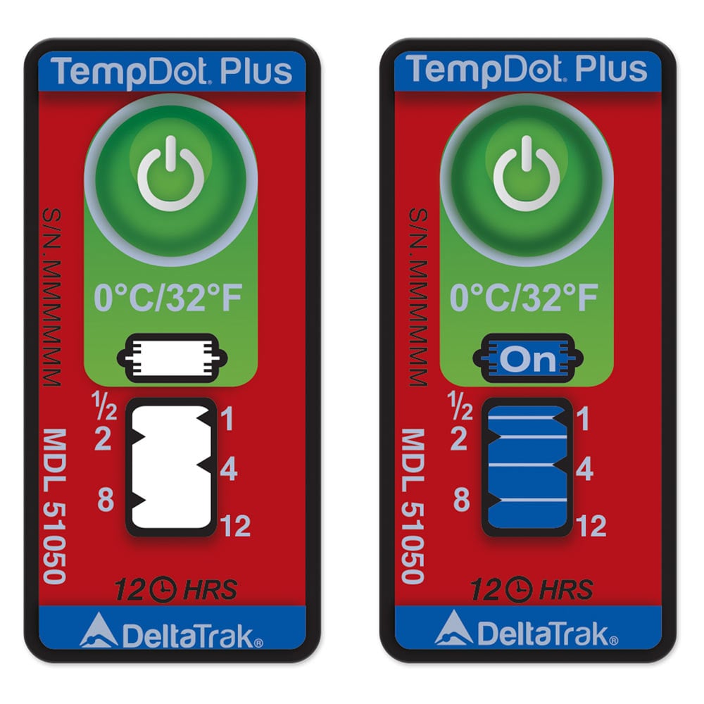 DeltaTrak introduces new TimeTemperature Indicator Labels featuring positive “on” indicator and